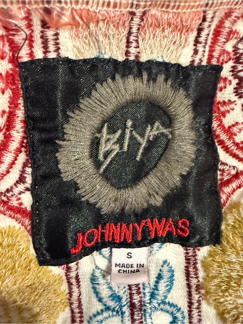 Johnny Was - Biya- Cream Multi Embroidered Hooded Open Cardigan with Pink Hem - Picture 5 of 6